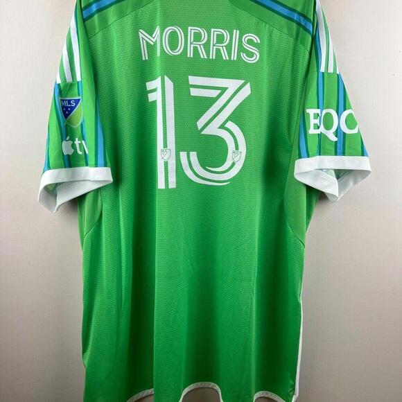 NWT MLS Adidas Seattle Sounders FC 24/25 Jersey Men's Sz 3XL Jordan Morris #13 - Picture 4 of 9